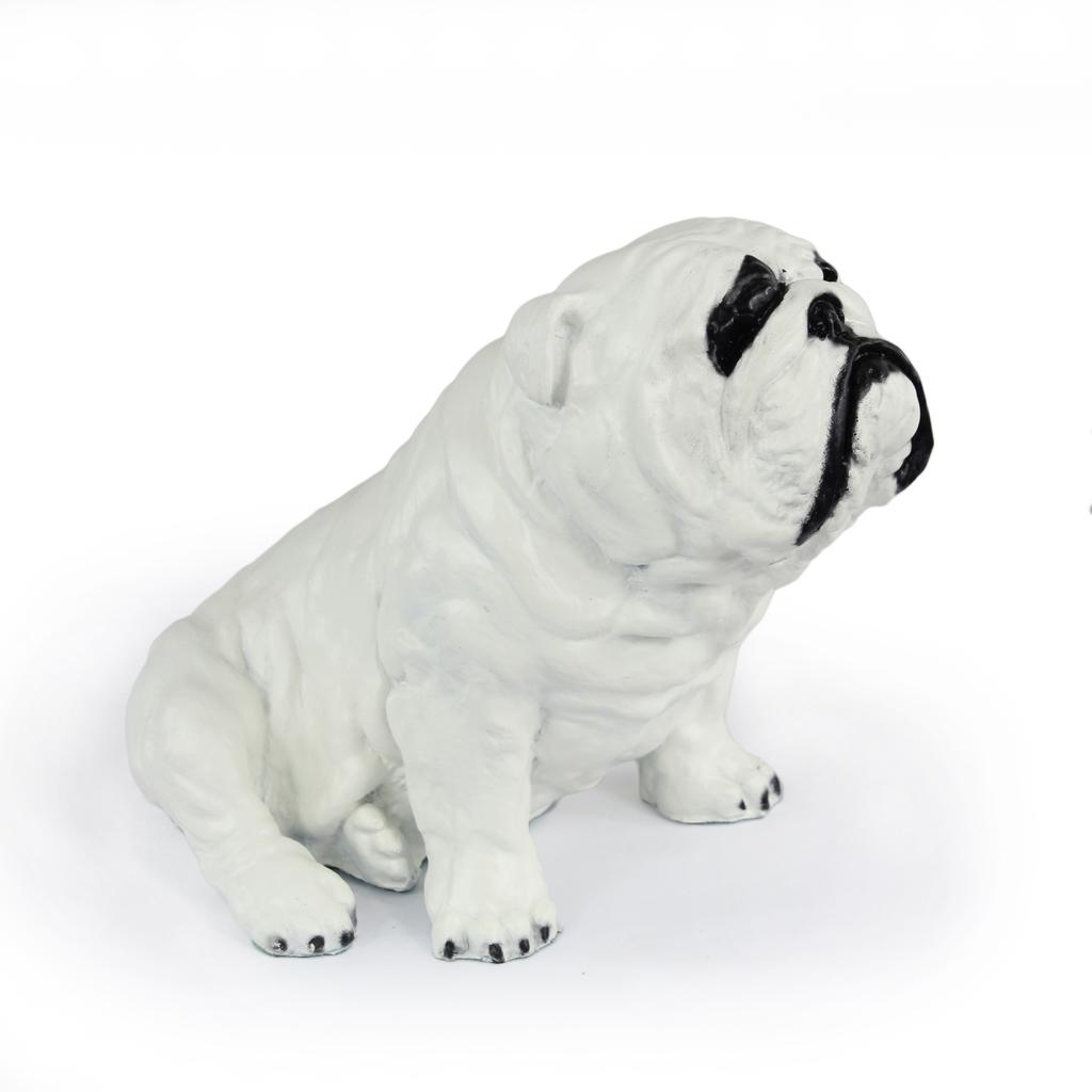 Bulldog, English Bulldog, British Bulldog II - Dog Statue, Sitting Dog for Desk, Decoration for the Living Room of a Dog Lover by Art-Dog
