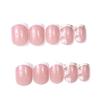 European And American Manicure, Nail Piece Small Fresh Flower Classic French Short Nail Square Nail, Wearing Nail
