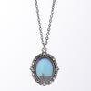 Bohemian Gothic Crystal Pendant Necklace With Alloy Cross Chain For Women And Men