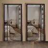 Magnetic Door Screen,Black Side Door Magnetic Mosquito Net,Insect Proof Flight,Summer and Kitchen Indoor Invisible Net