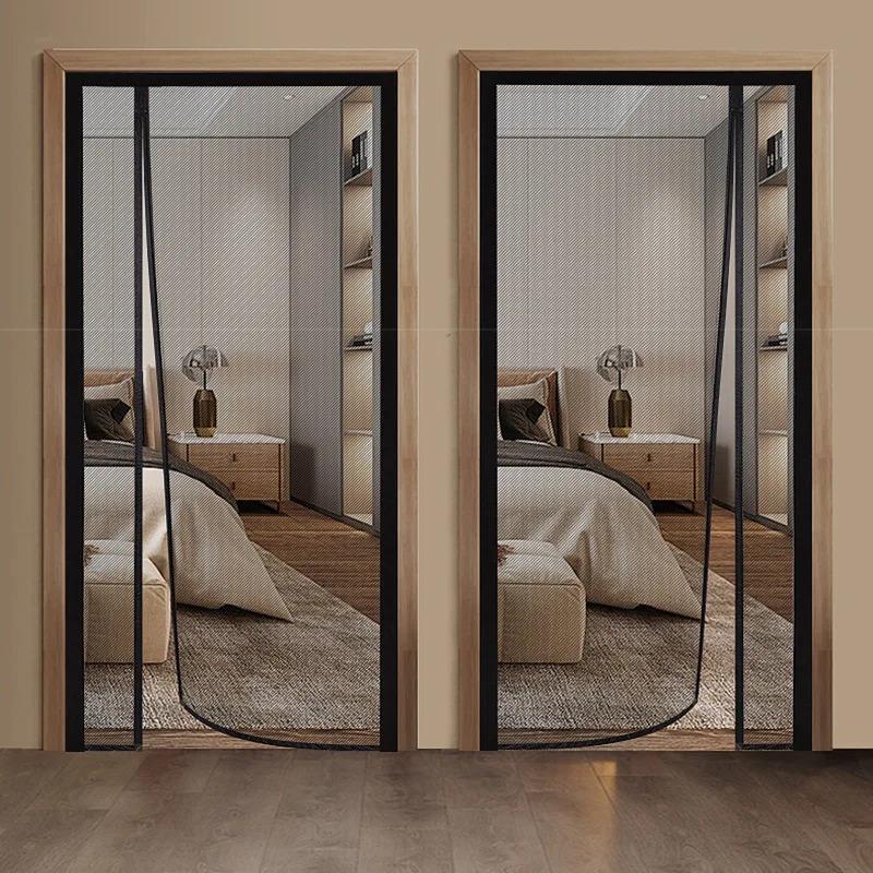 Magnetic Door Screen,Black Side Door Magnetic Mosquito Net,Insect Proof Flight,Summer and Kitchen Indoor Invisible Net
