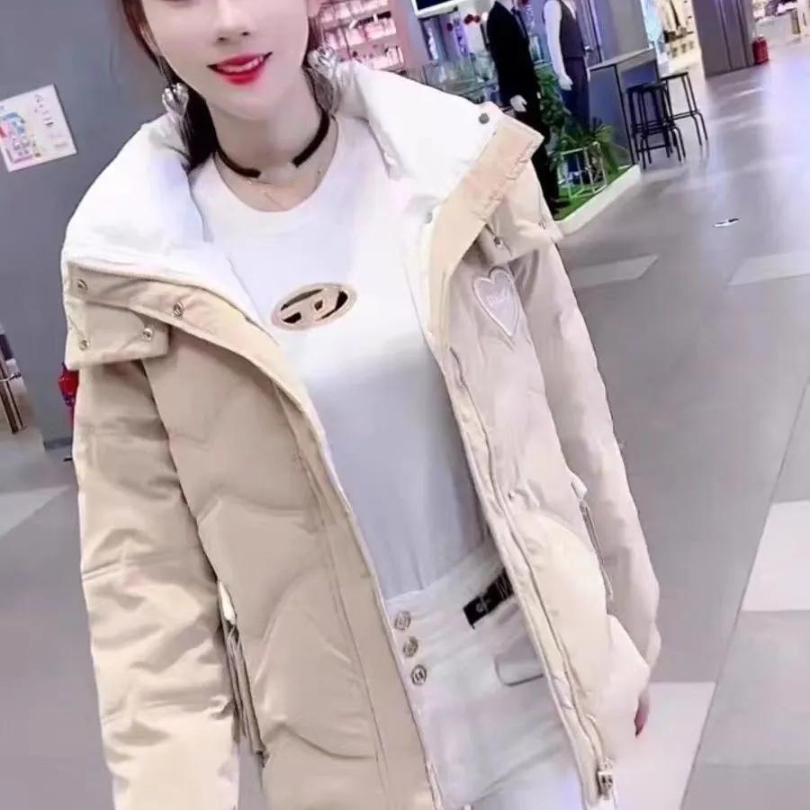 Women Winter Loose Thick Warm Hooded Parkas Casual Waterproof Outwear