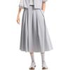 Fila White Fashion Trendy Minimalist Classic Retro Loose A-Line Woven Casual Long Skirt Women skirts F11W623315FGY