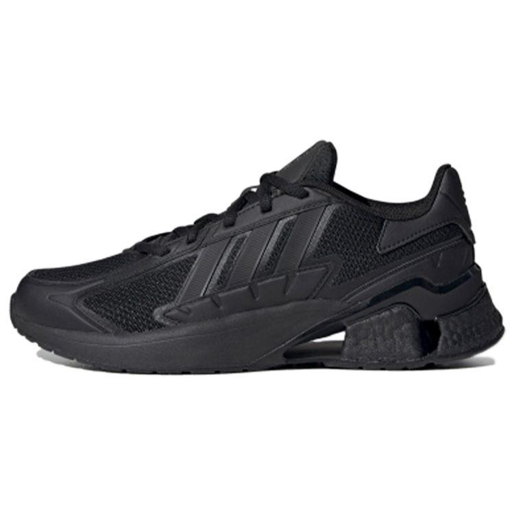 Adidas Neo A3 Boost Solid Color Simple Fabric Shock Absorption Non-Slip Breathable Low-Top Running Shoes Unisex Sneakers Black FZ3546