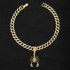 European and American Punk Trend Three-dimensional Scorpion Pendant Necklace, Hip-hop Street Dance Diamond Inlaid Cuban Chain Men's Accessories