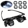 With LED Lights Watch Repair Magnifier Head Eye Glasses Loupe Lens For Watch Repair and Jewelry