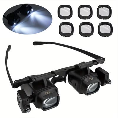 With LED Lights Watch Repair Magnifier Head Eye Glasses Loupe Lens  For Watch Repair and Jewelry