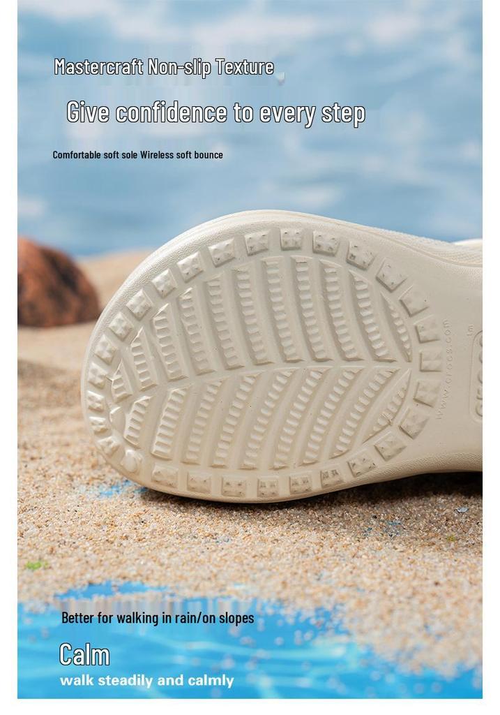 Women's Platform Non-Slip Perforated Beach Shoes - Height-Boosting Outdoor Slippers