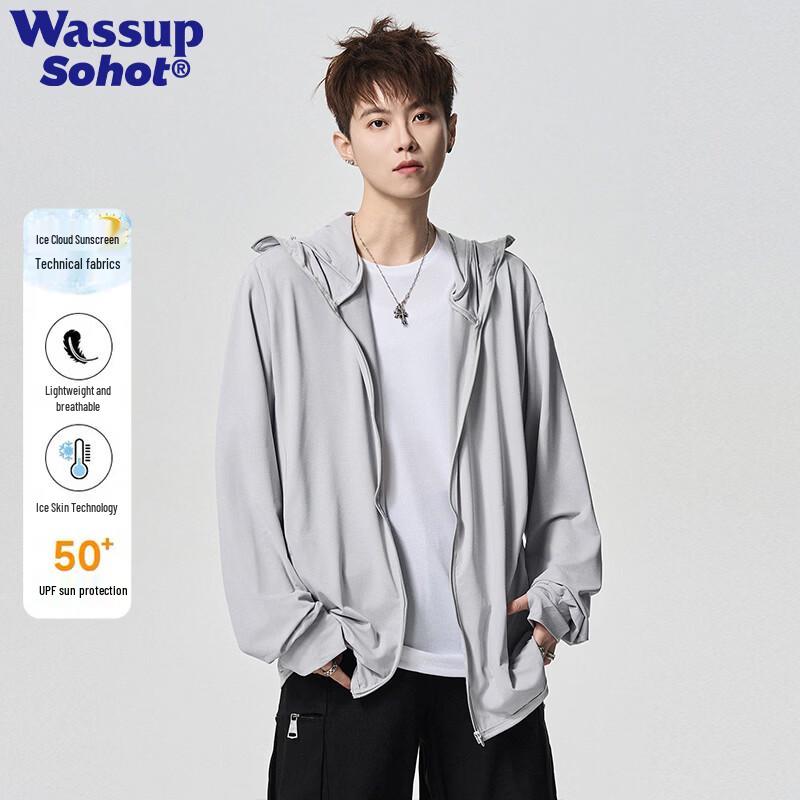 Wassup Sohot Men's UPF50+ Ice Silk Sun Protection Jacket