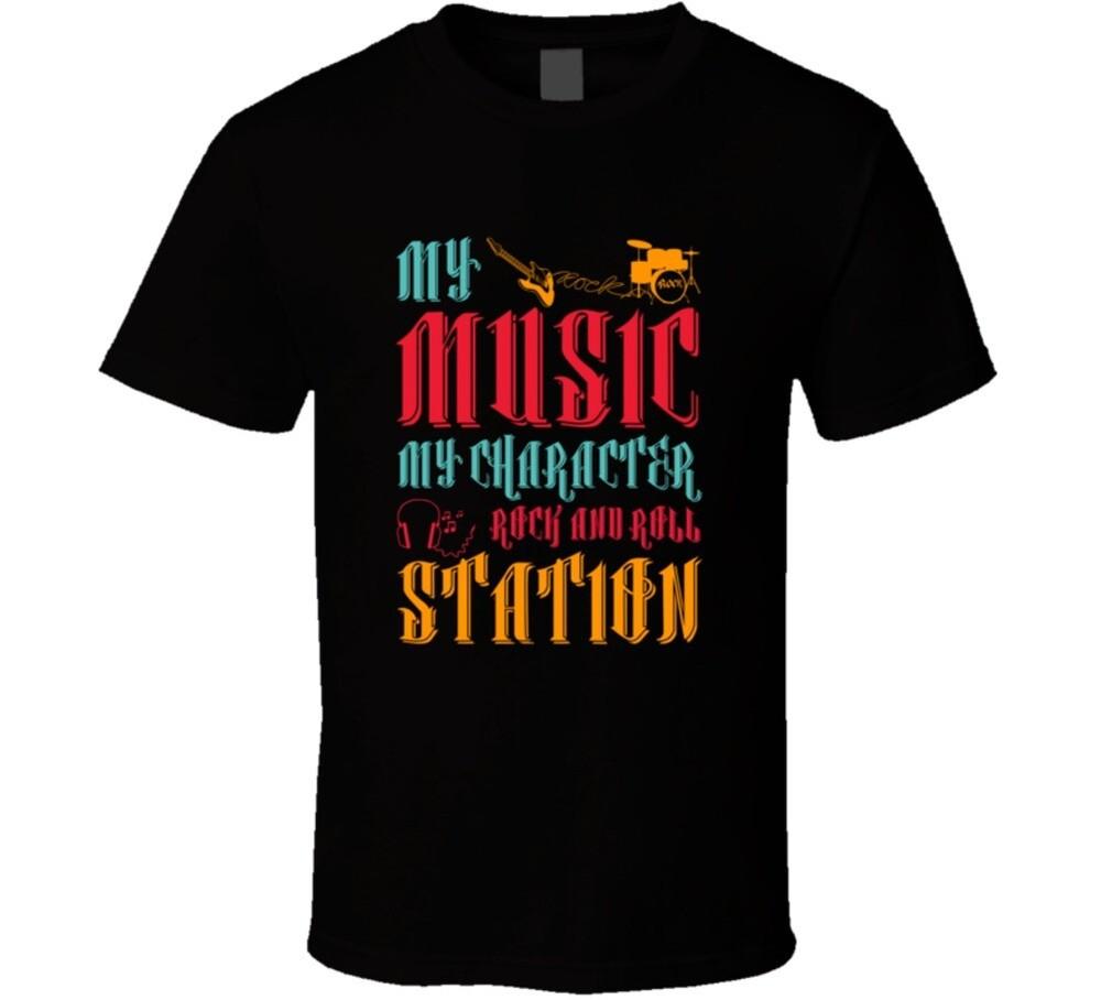 My Music My Character Rock And Roll Station Musical Gift T-Shirt