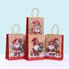 StoBag Christmas Santa Claus kraft paper gift bags with handles holiday party favor bags reusable eco friendly gift wrapping bag