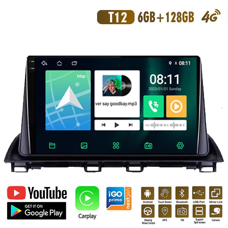 Mazda 3 Android Navigation System with Bluetooth, HD Reversing Camera, GPS, and CarPlay