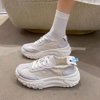 Abnehmende Papa-Schuhe für Damen, Frühling, neue schmale Passform, dicke Sohle, hohe Argan-Sport- und Freizeitschuhe für Studenten