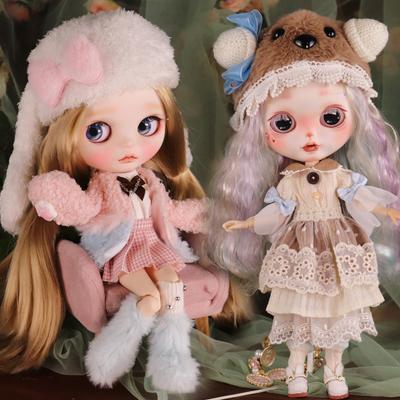 ICY DBS Blyth Bebekler İçin Kıyafetler Şapkalı Bal Bahçesi Elbisesi Takım 1/6 BJD Ob24 Anime Kız bratz