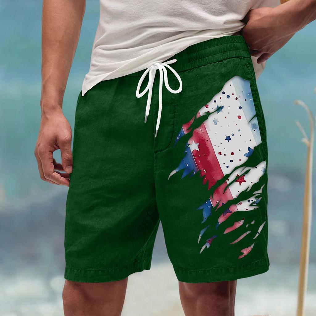 Męskie letnie, duże, swobodne, luźne spodnie sportowe, szorty plażowe