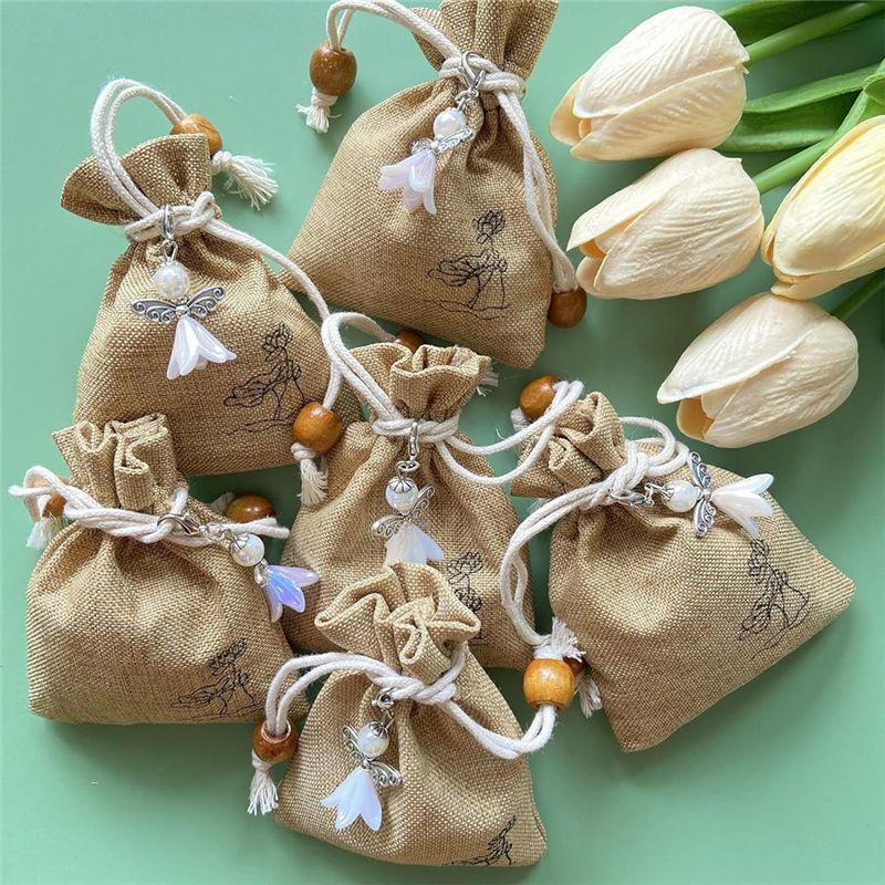 M-Moderno-50 Conjuntos Kit DIY Pingente Anjo da Guarda, Faça Seu Próprio Pingente de Anjo com Pérolas, Chaveiro, Pingente para Artesanato de Casamento DIY