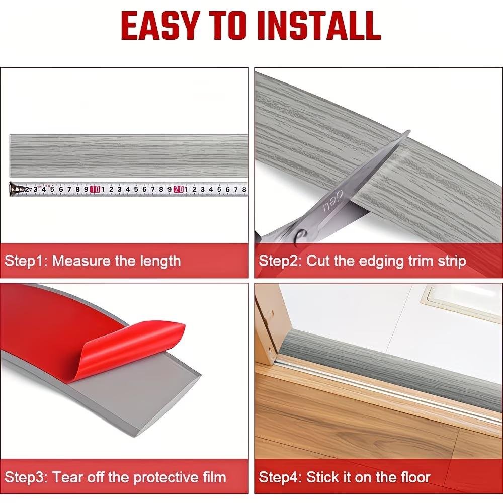 1PC 2m Wooden Floor Transition Strip Edge Banding Floor Joints PVC Abrasion Resistant Universal Edge Banding Threshold Strip