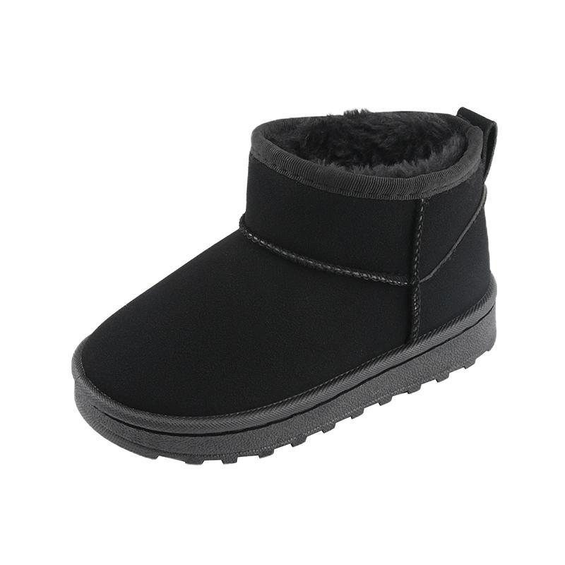 Children Snow Boots Classic  Boys Girls  Ankle Boots Winter Faux Fur Thick Bottom Non-slip Outdoor Kids Shoes