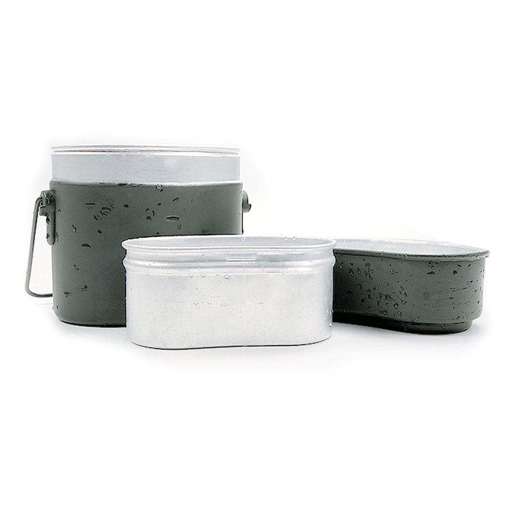 Militär Matskål Multifunktionell Rätt Storlek Aluminiumlegering Bärbar Militär Matlåda för Utomhus