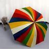 1pc Color Wheel Automatic Folding Umbrella - Design, Durable Iron Frame for Travel, Outdoor, Beach Fashion Accessory a0920046