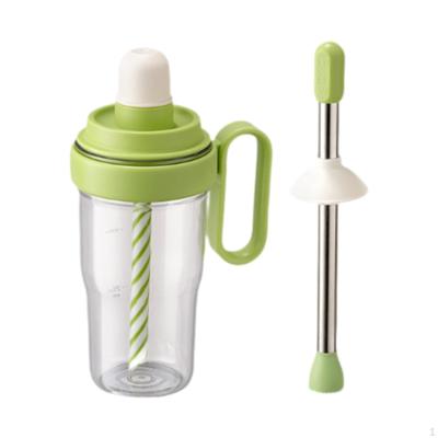 Tazza shaker portatile con bastoncino frantuma ghiaccio 1000 ml per caffè freddo, frullatore per succhi, miscelatore di bevande