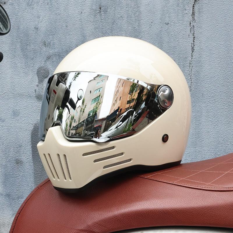 ORZ-728-Motorcycle Retro Cruise Helmet Fully Covered Personalized Pig Nose Full Helmet Casco Moto