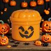 3/7Pcs Mini Pumpkin Bucket Striking Nostalgic Design Weird Atmosphere Spooky Mini Pumpkin Bucket Ornament