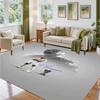 Kylian Mbappe Design Crystal Velvet Rug Soft Decorative Mat for Bedroom Entrance