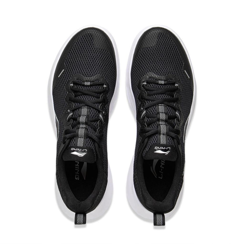Li-Ning Lightweight Feather Series Soft Rebound Casual Running Shoes Men Sneakers Black White ARSV091-1