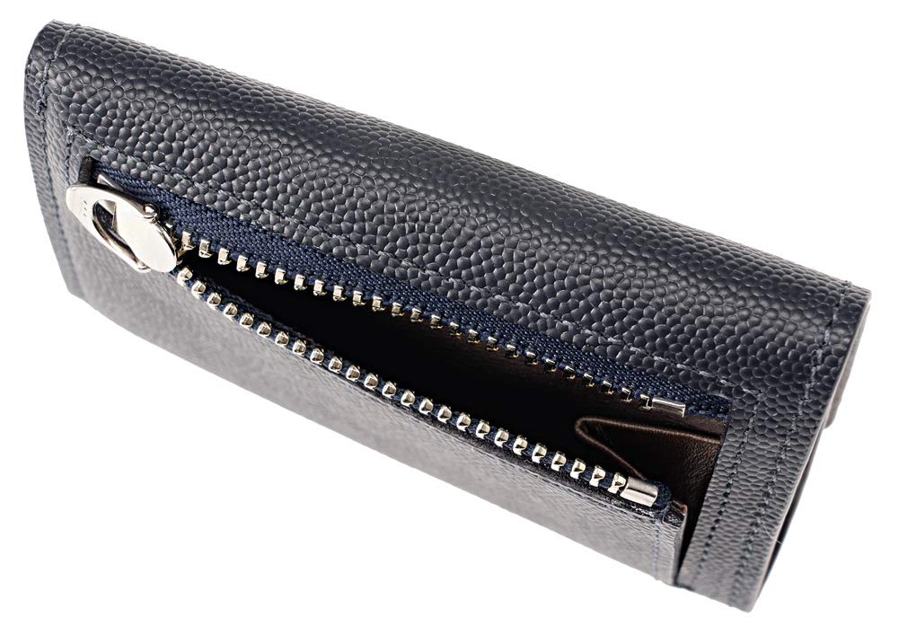 Cypris Perlanera Mini Compact Day Birthday Boyfriend Navy X 8422 Tri-fold Wallet, Wallet, Tri-fold Wallet, Leather, Men's Gift, Father's Gift, Gift,