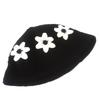 Universal chemistry Flower Black Knit Bucket Hat