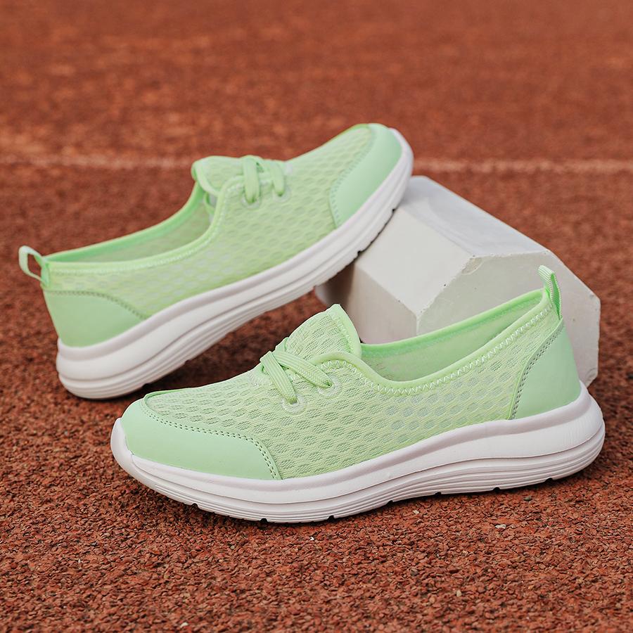 Spring Foot Lazy Shoes One-Foot Casual Women's Shoes Mother's Shoes Low-Top Flat-Sole Walking Shoes Comfortable Breathable