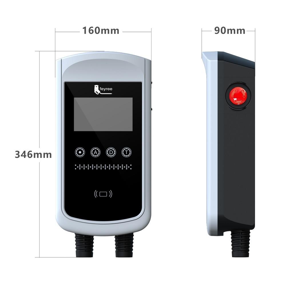 4.3 inch Big Screen EV Charger Type 2  7.6kw Wallbox Charging Station 11kw 22kw 3 Phase Electric Vehicle Charger