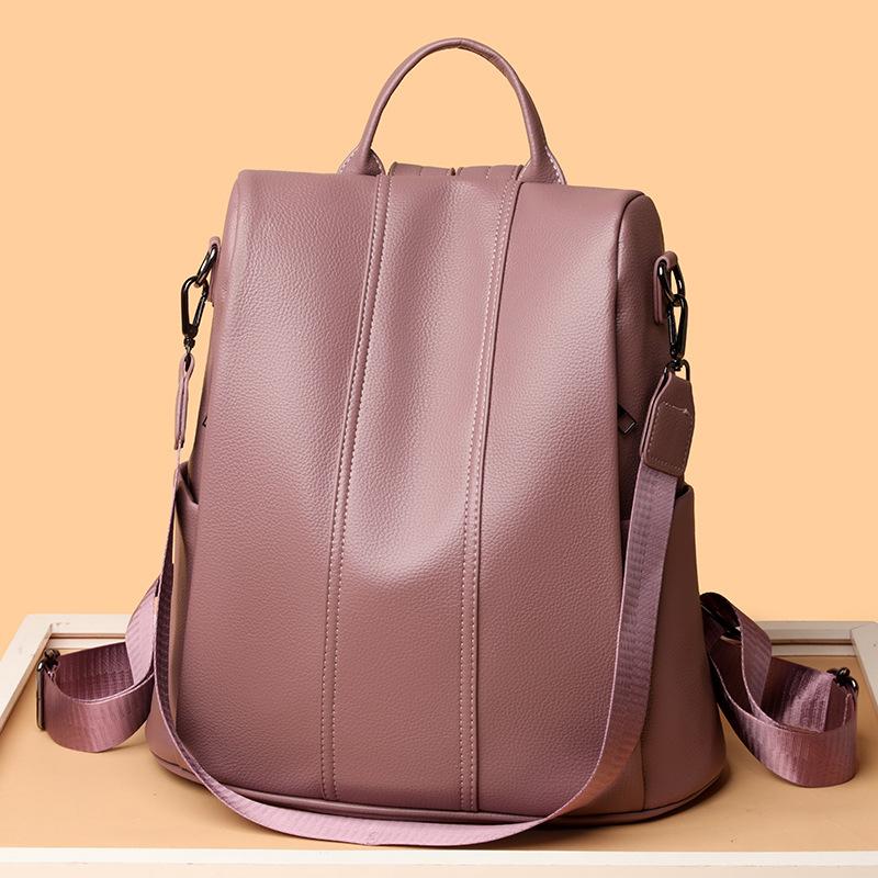 Borsa a Spalla Doppia - Borsa da Viaggio alla Moda Multiuso in Pelle PU Stile Coreano da Donna, Borsa Antifurto Casual, Borsa Trendy per il Pendolarismo