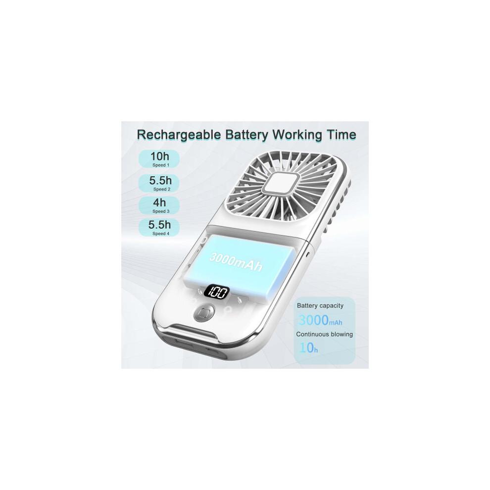 Przenośny wentylator, Mini przenośny wentylator, Wentylator ręczny, Mały osobisty wentylator 4-biegowy, Wentylator ręczny, Akumulatorowy cichy wentylator USB na zewnątrz, do podróży