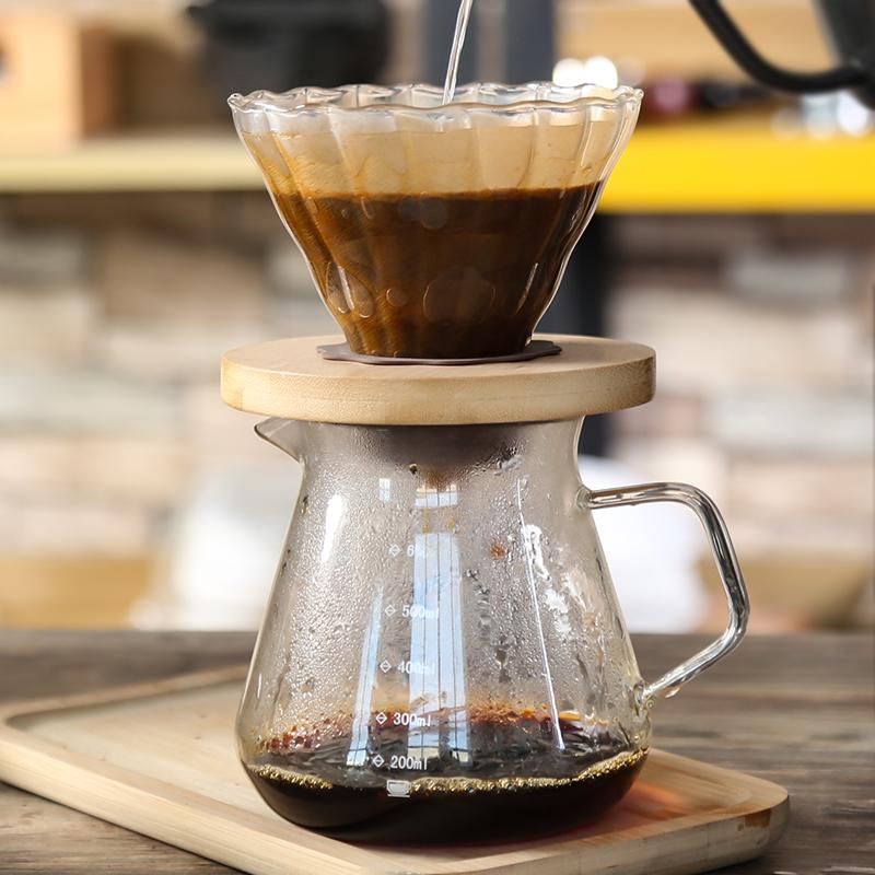 Handmade High Borosilicate Glass Pot Pour Over Coffee Pot For Coffee Maker Use