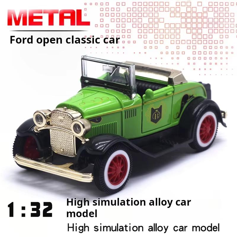 

1:32 Classic Ford Vintage Car Model Alloy Car Model Toy Convertible Gift For Children светло-зеленый