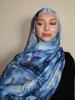 Aquarell Blume Viskose Hijab Schal Atmungsaktiv Weich Lang Mode Schals Kopftuch Paisley Muster Muslimische Hijabs Für Frauen
