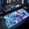 esdeath Mouse Pad RGB Gaming Mousepad Big LED Pad PC Desk Mat Luminous Mouse Pad Large Keyboard Mats Table Rug With Backlit