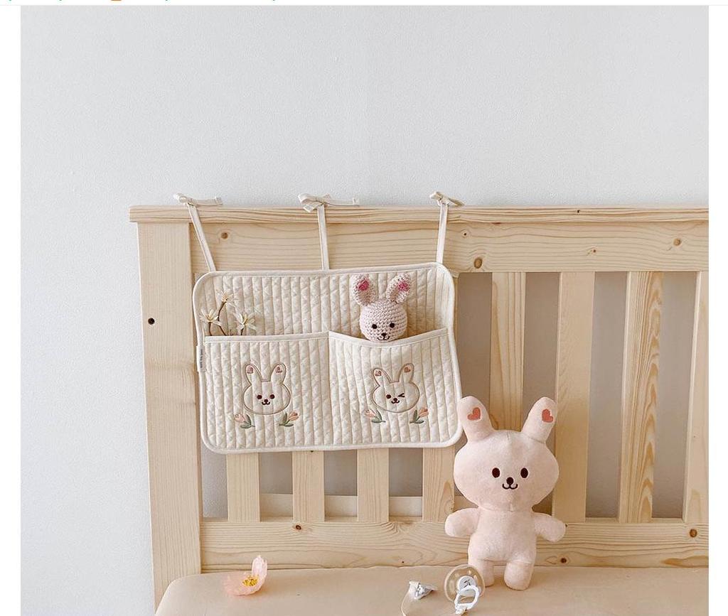 Korean Baby Crib & Stroller Hanging Storage Bag for Diapers, Bottles, and Toys