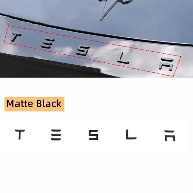 1 stk 3D ABS Logo Tesla Emblemer Bokstaver Bil Bagasjerom Merke Bakre Bokstavmerke Galvanisert For MODEL 3 MODEL S X Modifiserte tilbehør