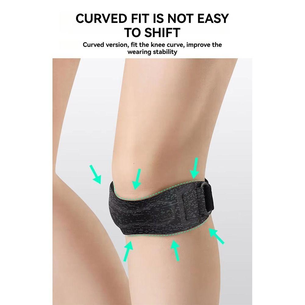 Reflective Knee Support Pad Shock-absorbing Knee Strap Sports Patella Brace Running Sport