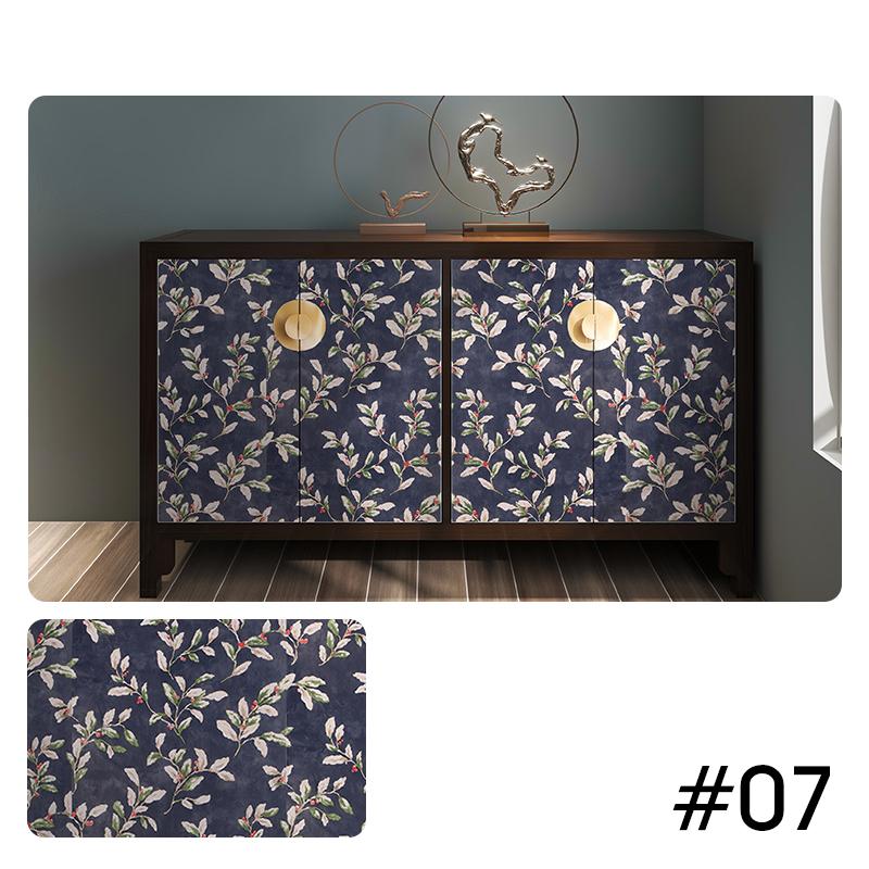 PVC Waterproof Self Adhesive Wallpaper For Wardrobe Cupboard Door Decor Vinyl Refurbishment Decals Cabinet Furniture Stickers