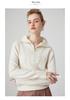 Women's Thickened Cashmere Knitwear: Zipper Lapel, Loose Fit Long Sleeve Sweater for Autumn/Winter