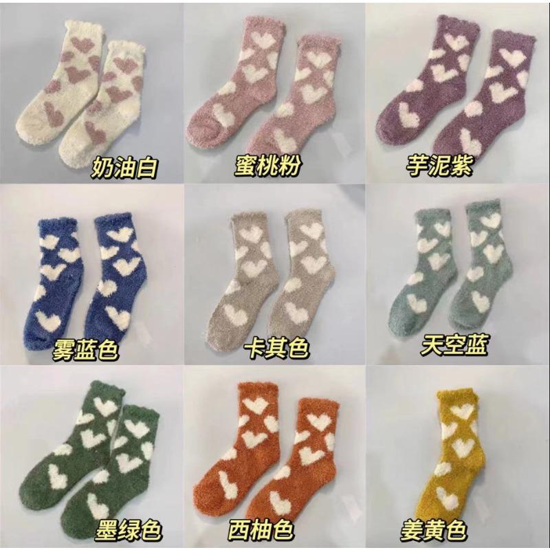 Autumn and winter new coral fleece socks fleece thickened warm floor socks soft home sleep socks confinement socks