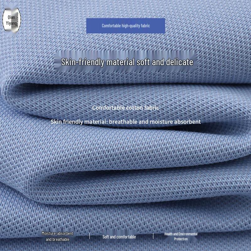 QIANYIYANG Summer Short Sleeve Polo T-shirt