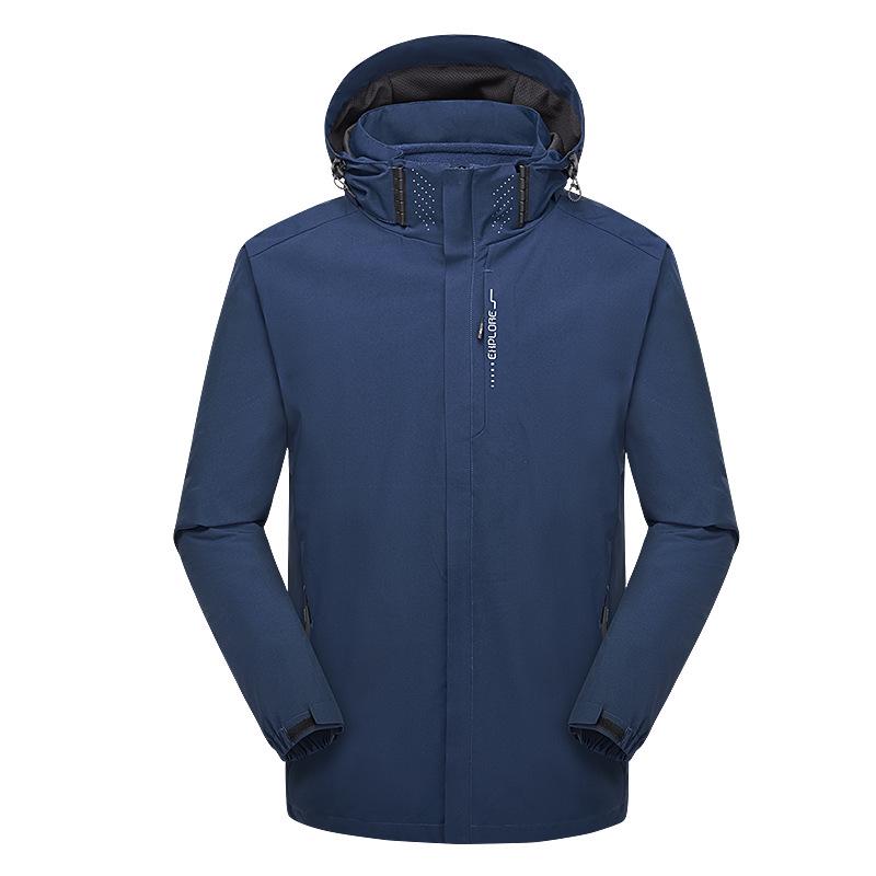 Men's 3-in-1 Detachable Waterproof & Windproof Mountaineering Jacket, Winter Thick Warm Women's Couple Jacket
