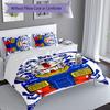 3pcs Custom Name Mobile Suit Gundam Set,Includes 1 Duvet Cover and 2 Pillowcases,All-season Bedroom Decor