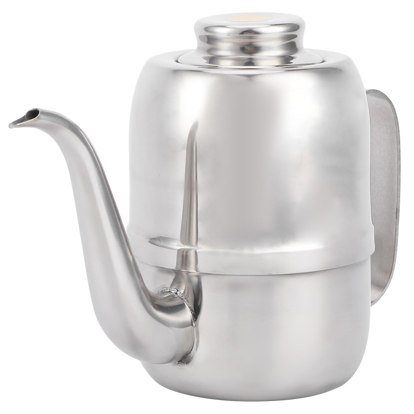 

Stainless Steel Water Pot Oil Can Home Leakproof Soy Sauce Pot Seasoning Bottle Kitchen Supplies24O Small Size