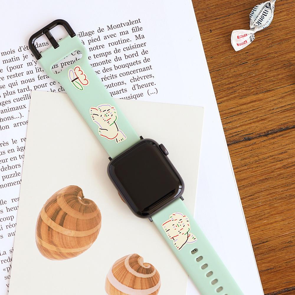 Beuleonchibeuladeo Apple Watch Silicone Strap Ver.5 For 38-41Mm